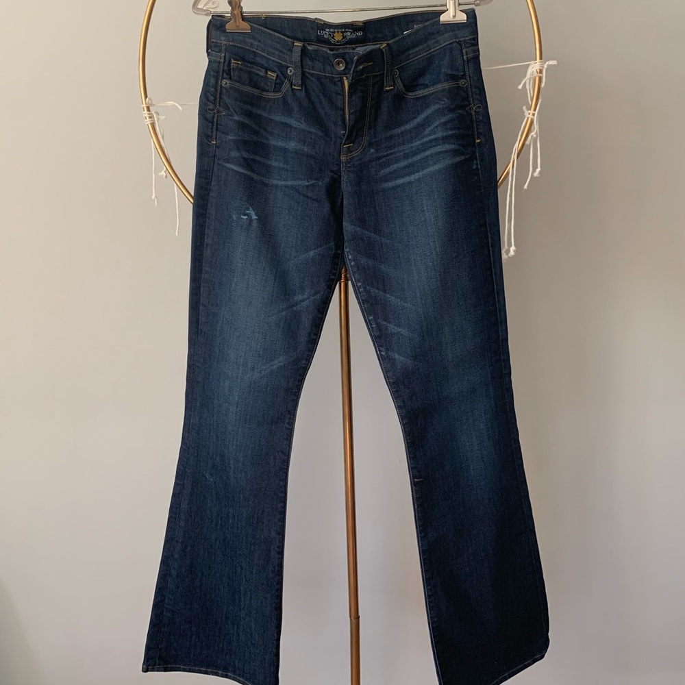 Lucky Brand Sofia Boot blue jeans